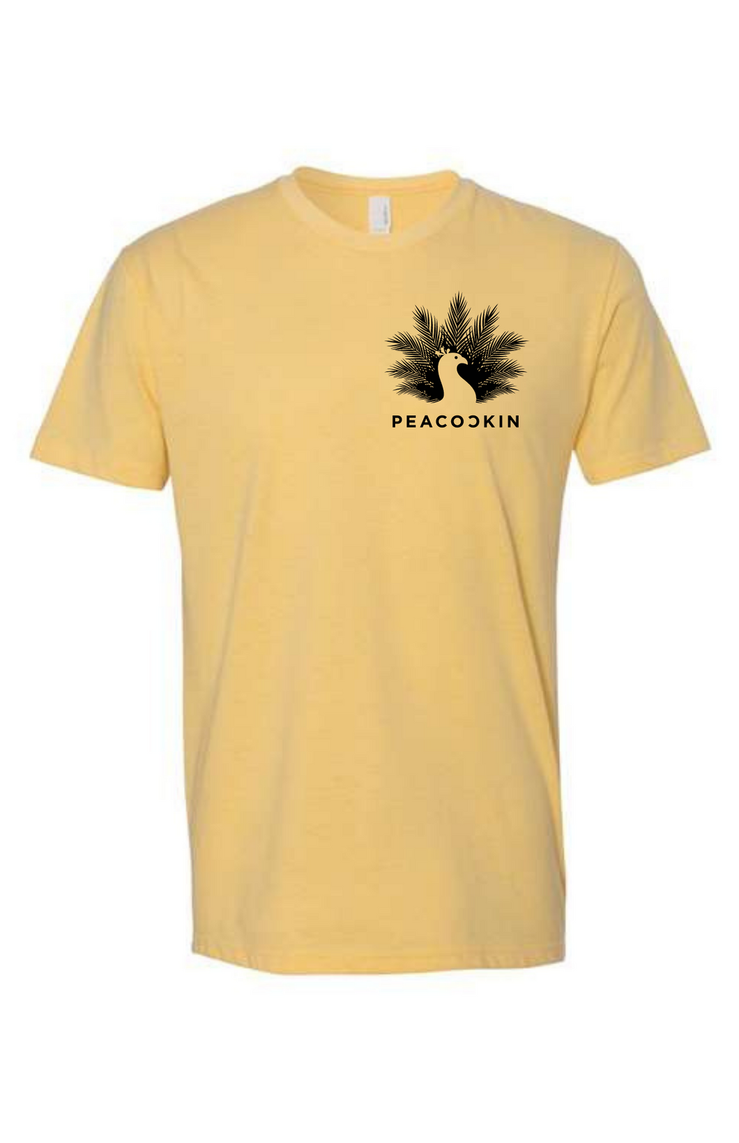 Peacockin Logo Tee-Banana Cream